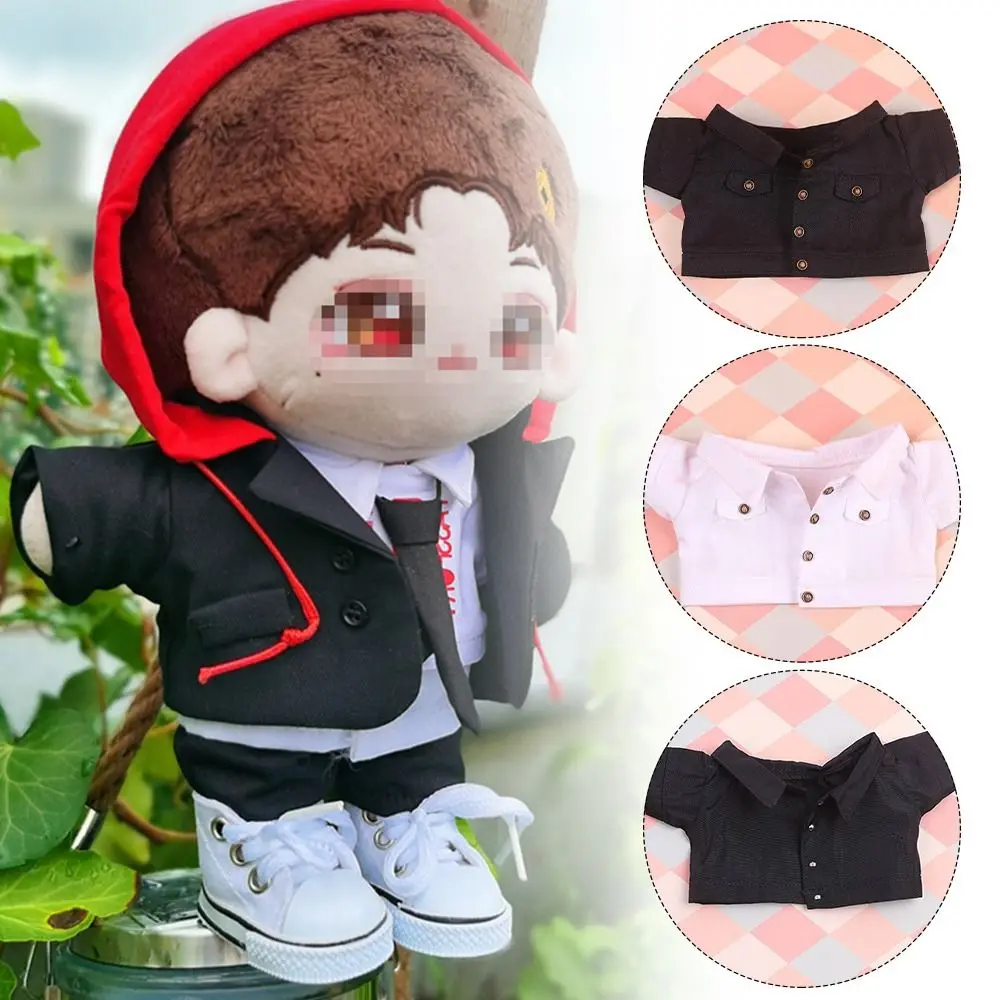 Pants Suit Clothing PU Leather Jacket Fashion Plush Doll's Clothes 20cm Doll Outfit Doll Pants Accessories Doll Shirt