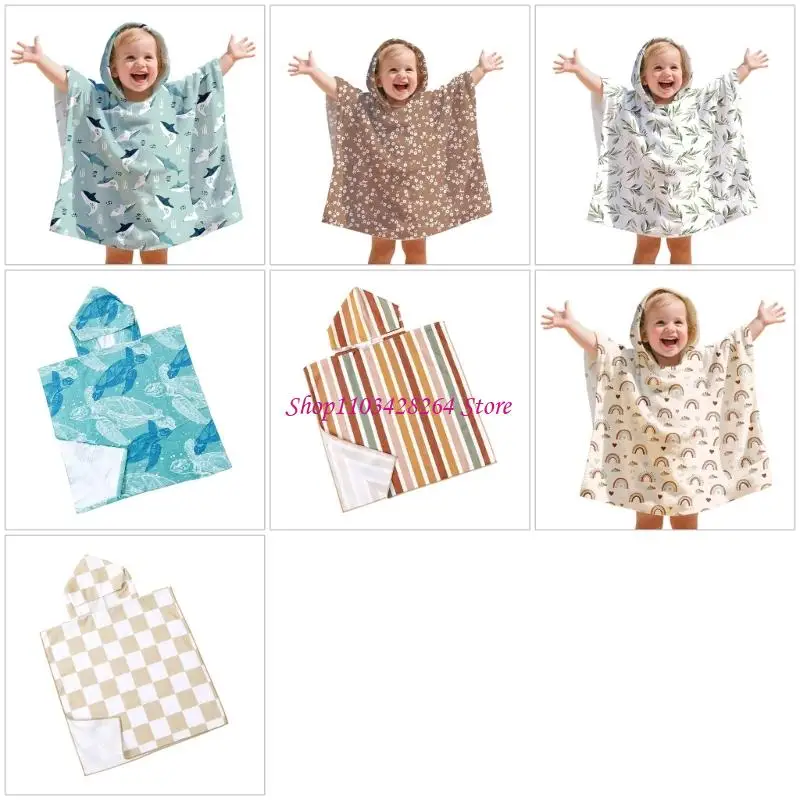 

Детский мультяшный принт с дизайном для купания, мягкая впитывающая ткань для ванной, для путешествий