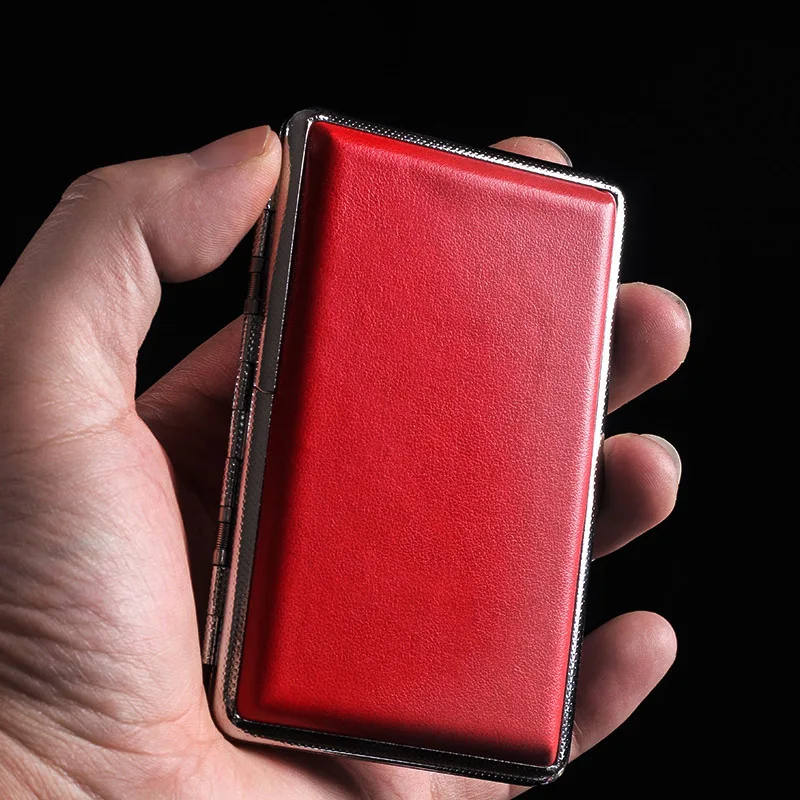 Leather Women Cigarette Case Box Tobacco Case Fine Cigarettes Case Holder Box Cigarettes Storage Container Box Lady Gifts