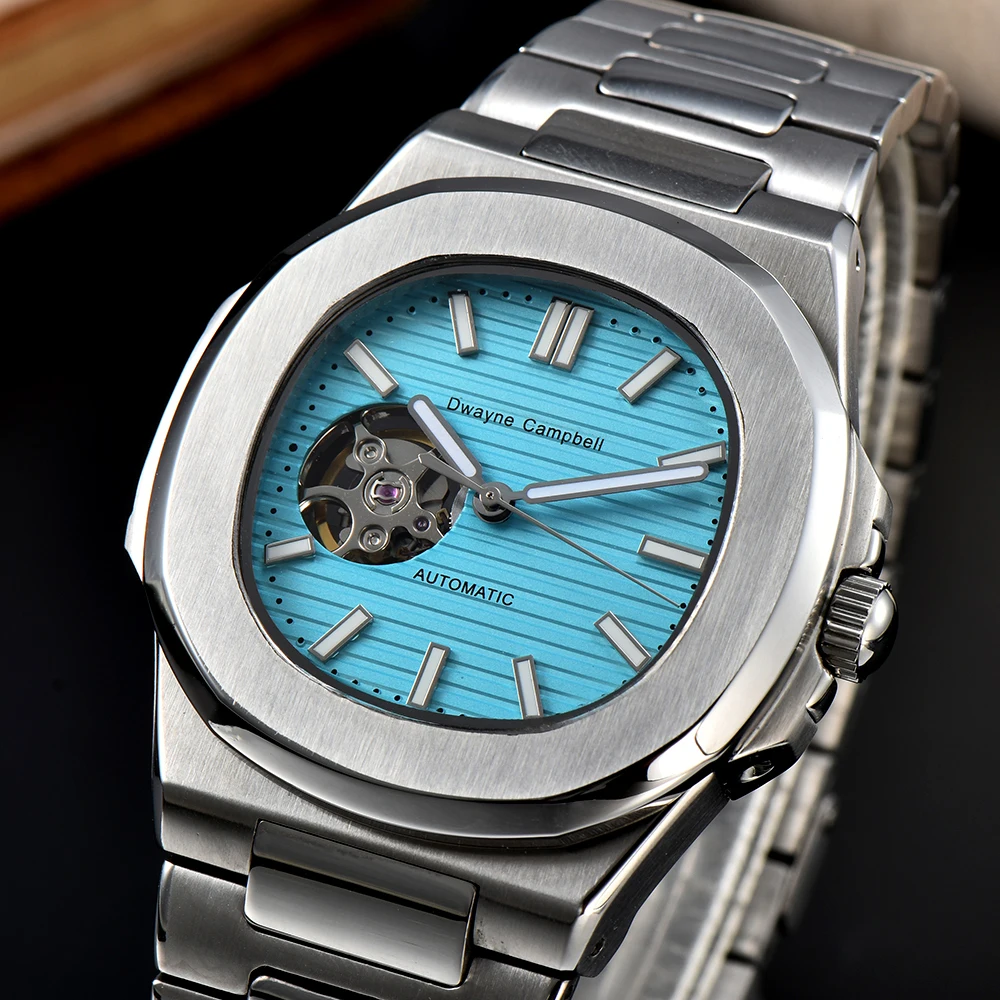 

43.3mm NH38 High Quality Stainless Steel Watch Luxury Automatic Mechanical Silvery Men's Watches Luminous Dial