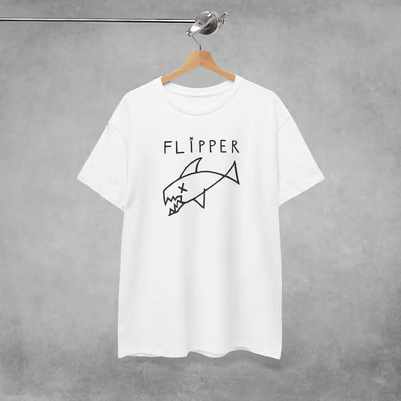 Flipper Band Logo Tee Adult Regular Fit O-Necked T-shirt Classic T-Shirt Men's clothing