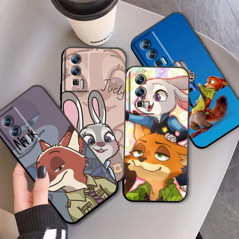 

Zootopia Disney Rabbit Cartoon For Xiaomi Redmi 9A 9C 9AT 10C 9 9T 10 12C 13C 8 12 K60 A1 K50 K40 5G Black Soft Phone Case