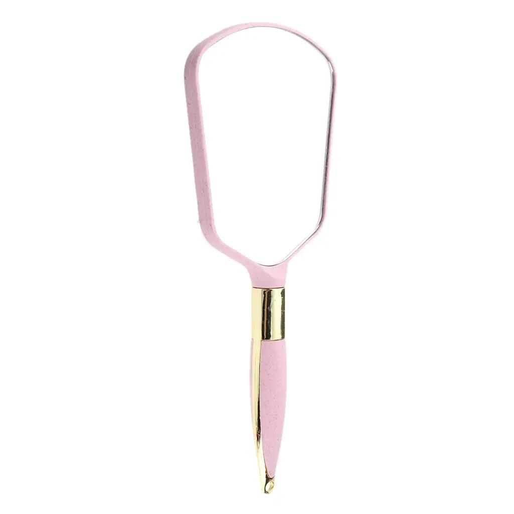 Handheld-Schminkspiegel, dekorativer, einfacher kosmetischer Hand-Reisespiegel