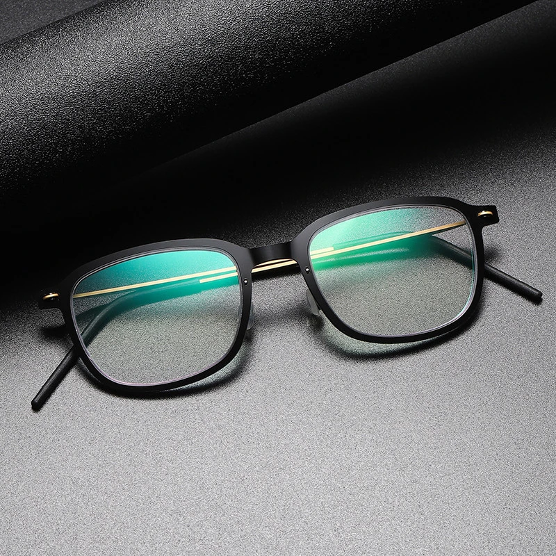 

6510 No Screw Fashion Oval Denmark Eyeglasses Men Women Super Light Titanium Optical Business Prescription Men Glasses Frame