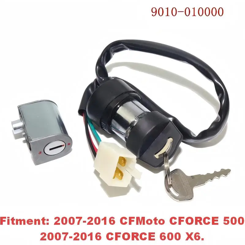 Ignition Switch Key Lock Set Fit for CFMoto CFORCE 500 X5 CFORCE 600 X6 ATV Go Kart Parts Cfmoto OEM 9010-010000