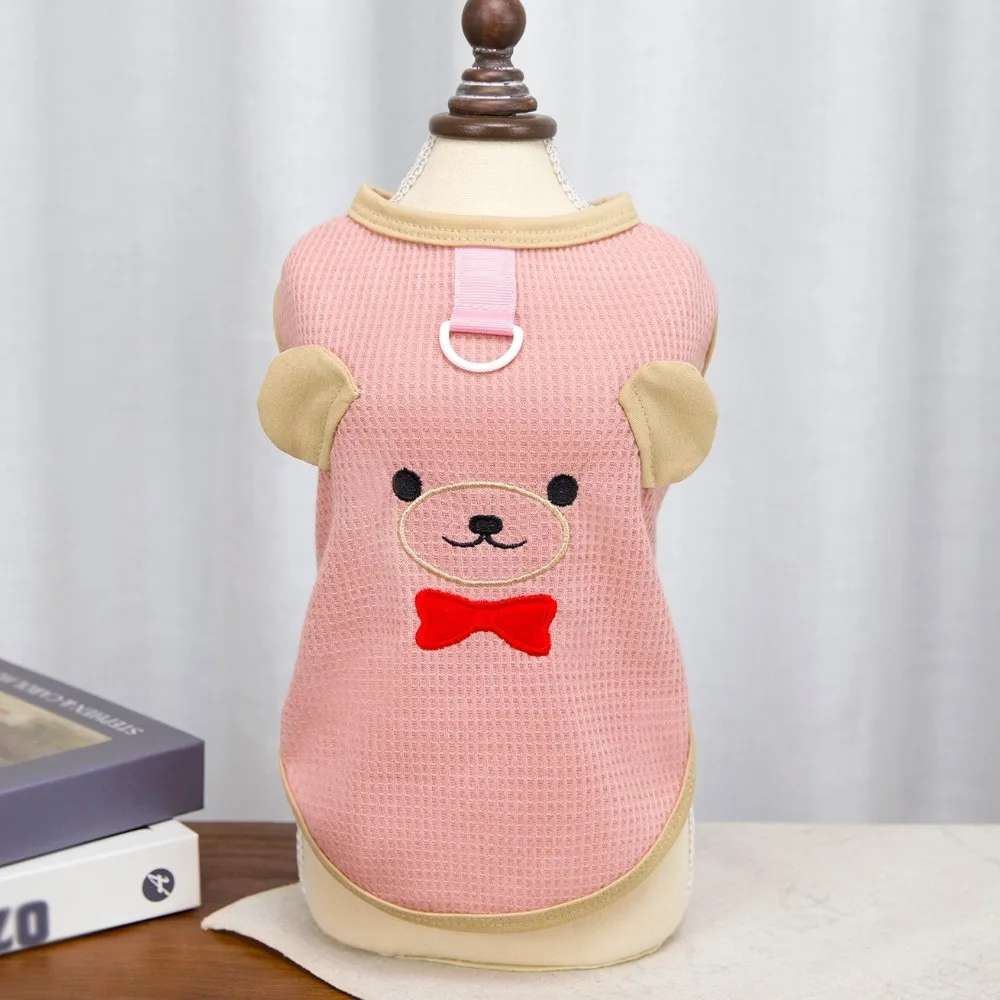 

Cartoon Print Dog Vest Sun Protection Breathable Mesh Pet T-shirt Thin Fabric Soft Comfortable Pet Costume For Dogs Cats