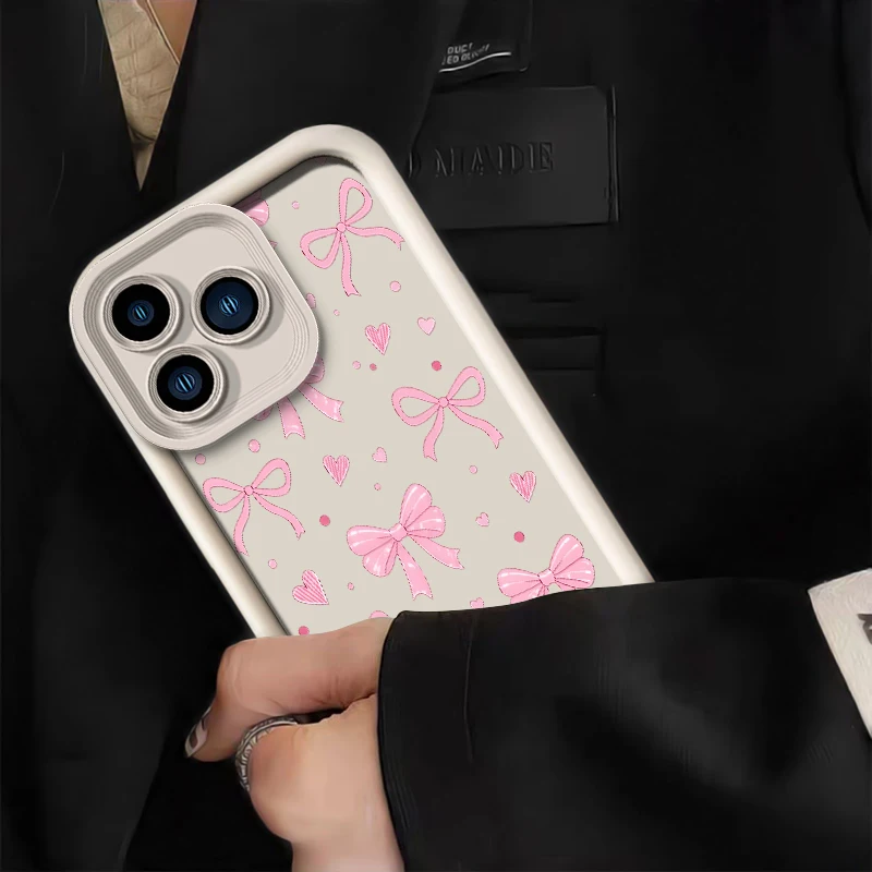 Bow Tie Pattern Case For Moto G35 G34 G32 G15 G14 G30 G06 G05 G04S G37 G17 Power G40 Fusion G9 Play Soft Anti Scratch Cases Capa - view 3