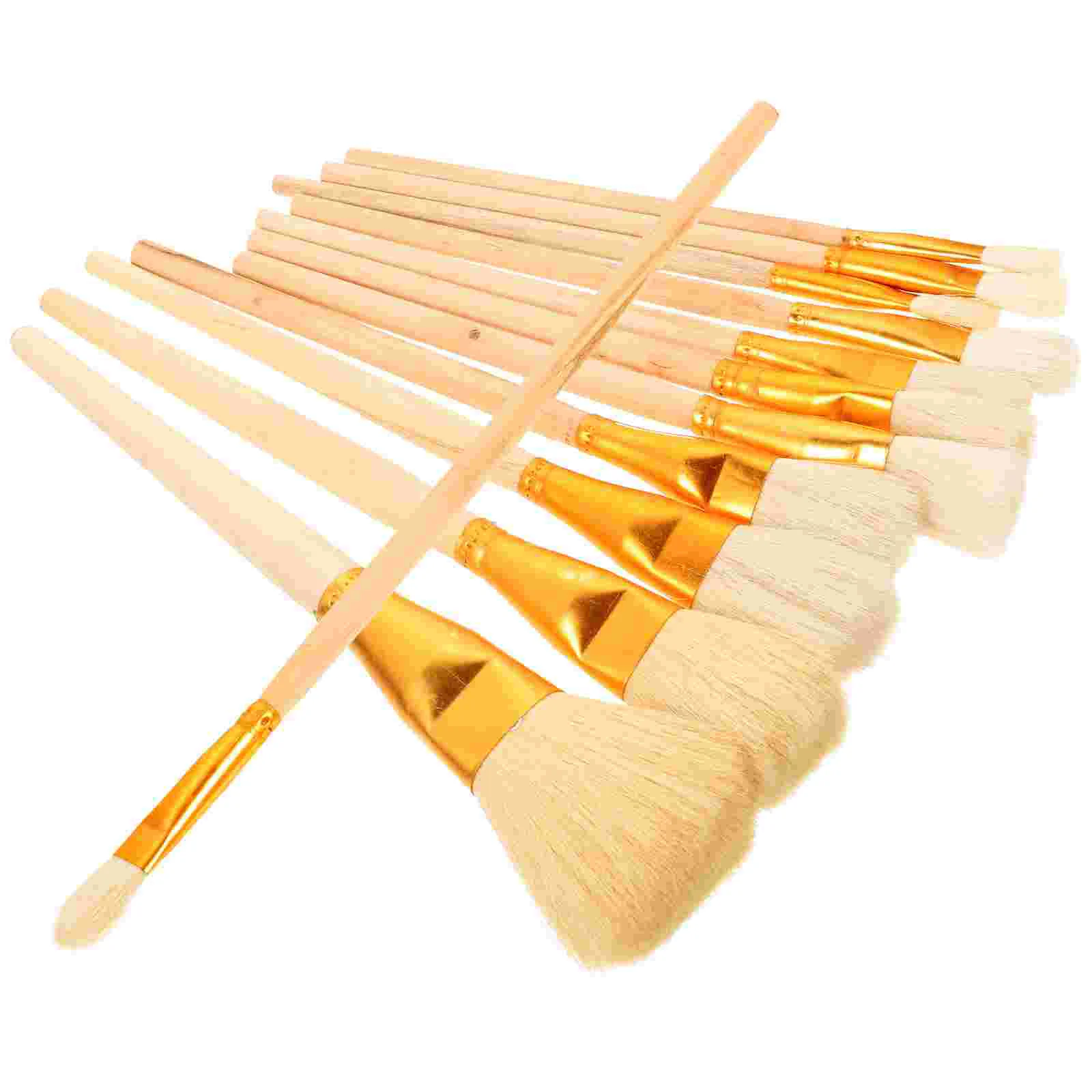 12 Pcs Painted Brush Set Ergonomic Watercolor Multi-function Convenient Practicing Painting Portable School Outline Gold