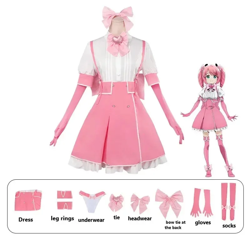 AIAI 2025Anime Gushing Over Magical Cos Minakami Sayo Cospaly Hanabishi Haruka Tenkawa Kaoruko Костюм парик Костюмы на Хэллоуин fo