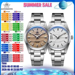 ADDIESDIVE AD2030 36mm Men's Watch Bubble Mirror Pot Cover Glass Reloj Hombre 100m Waterproof Quartz Watches