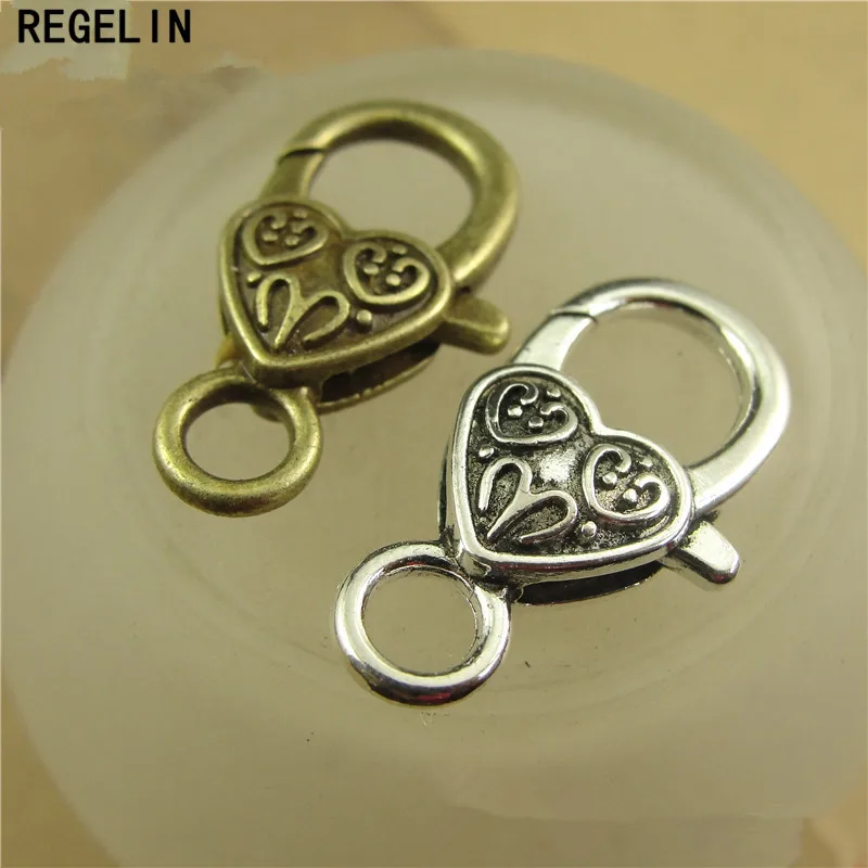 REGELIN Antique Silver Monkey Lobster Clasp Hooks 10pcs/lot  26*15MM For Necklace Bracelet Chain DIY Jewelry Accessory Findings