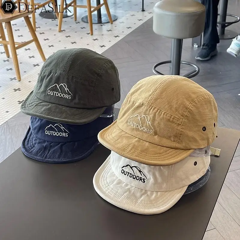 

Short Brim Baseball Cap Female Street Soft Brim Five-Piece Sun Hat Outdoor Peaked Cap Men