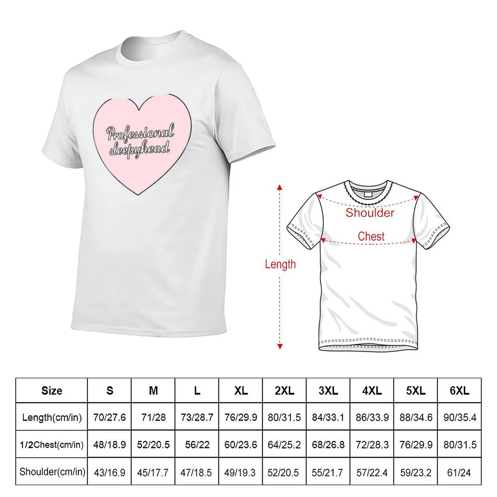 Professional Sleepyhead Cursive Heart Aesthetic T-shirt aesthetic clothes customs design your own vintage mens plain t shirts