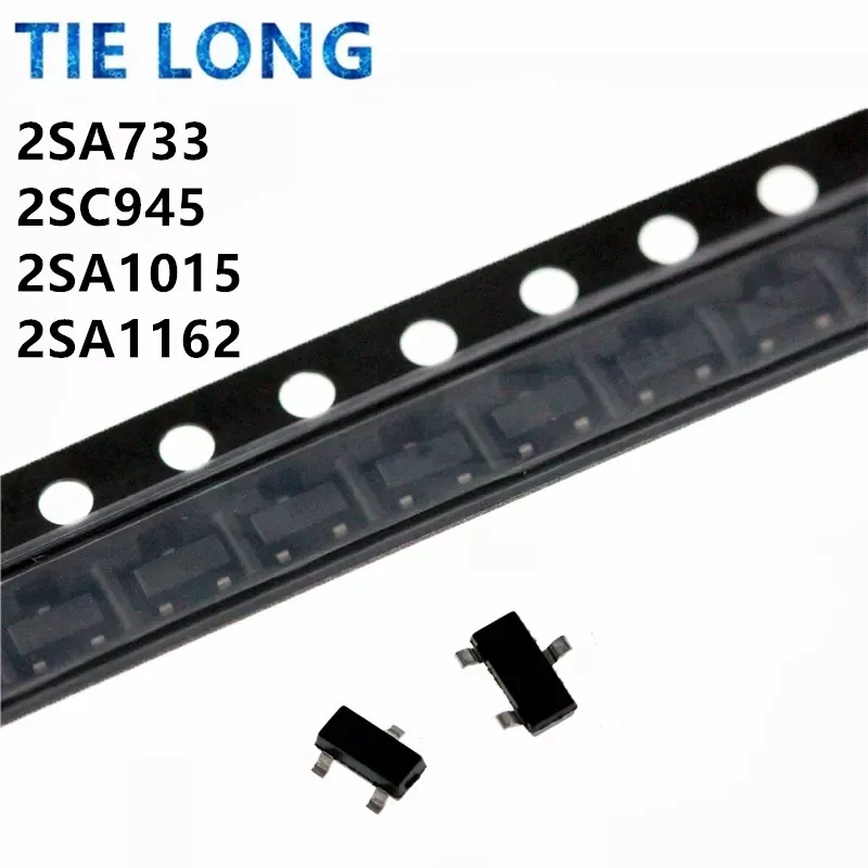 100PCS 2SA733 SOT23 A733 SOT 2SC945 C945 SMD 2SA1015 A1015 BA 2SA1162 A1162 SG .15A/50V PNP SOT-23 CS new transistor