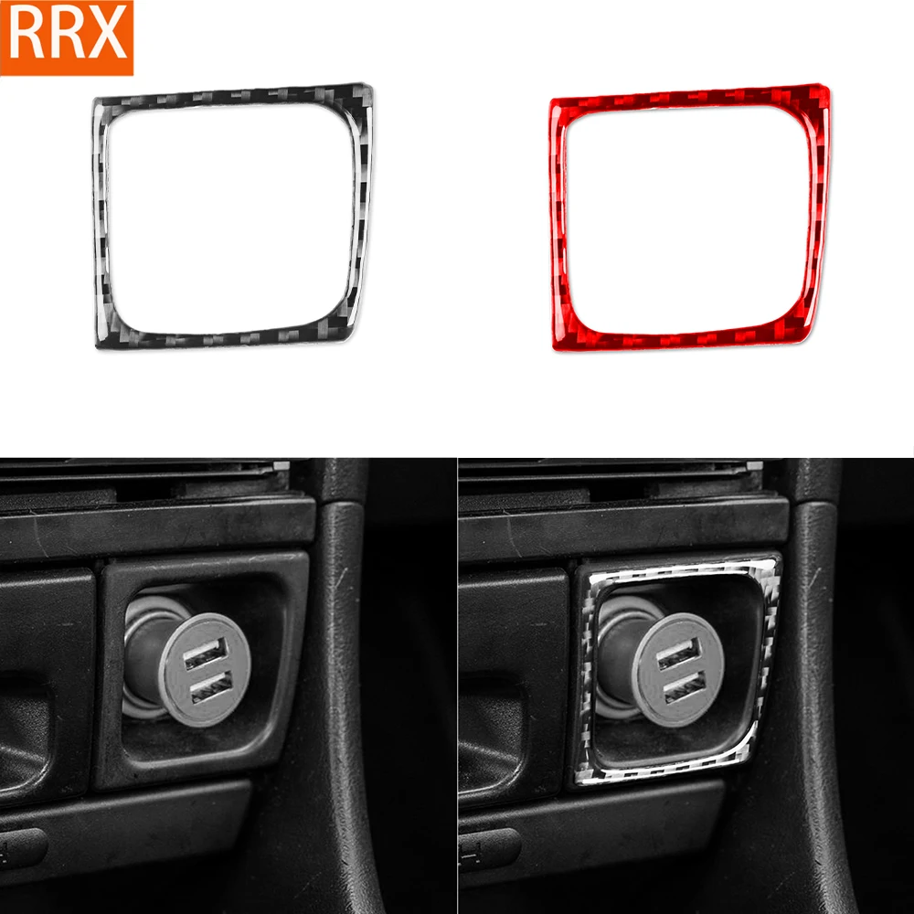 For Acura Integra 1994-2001 Real Carbon Fiber Stickers Central cigarette lighter panel frame Car Accessories Interior decorative
