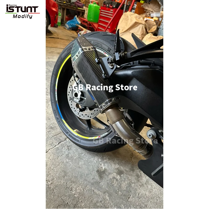 For Suzuki GSXS1000 GSXS1000F 2015 - 2021 Motorcycle Exhaust System Escape Moto Modified Mid Link Pipe Connect Carbon Muffler