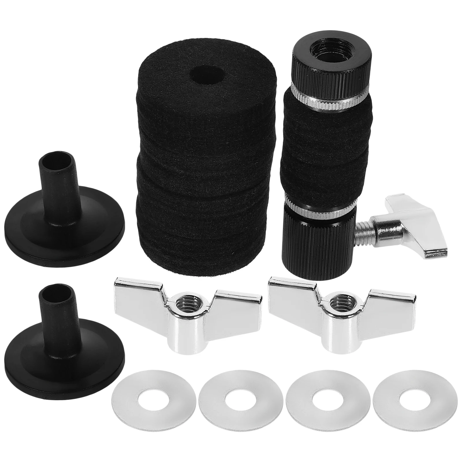

1 set Cymbal Accessories Kit Drum Replacement Parts Plastic Felt Pads Cymbal Stand Hi Hat Clutch Drum Set Supplies