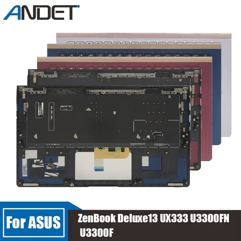

New For ASUS ZenBook Deluxe13 UX333 U3300FN U3300F Laptop Palmrest Upper Case C Shell Keyboard With Backlight Accessories