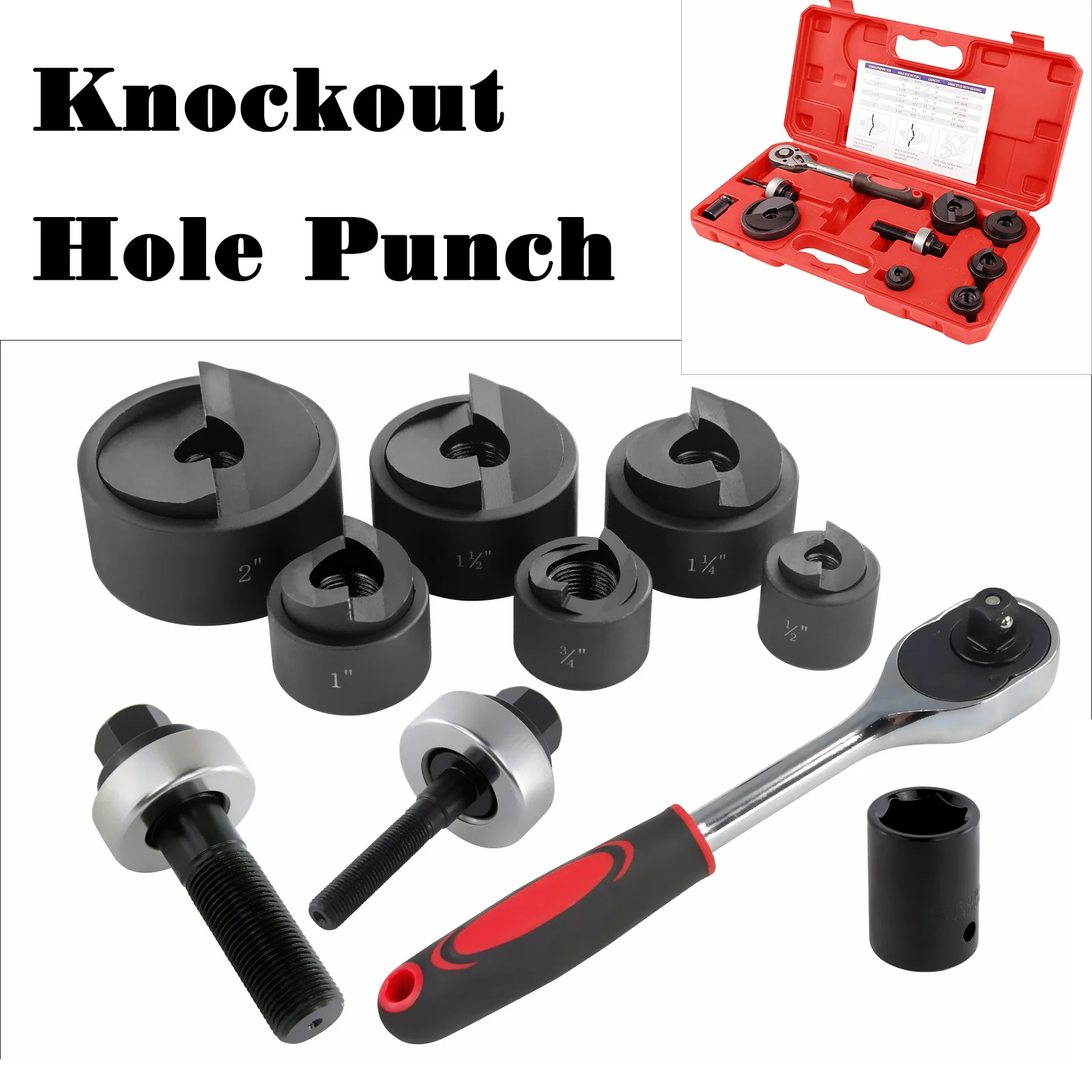 iGeelee Manual Knockout Punch Kit Portable Hole Making Tool MK-60 range from 1/2