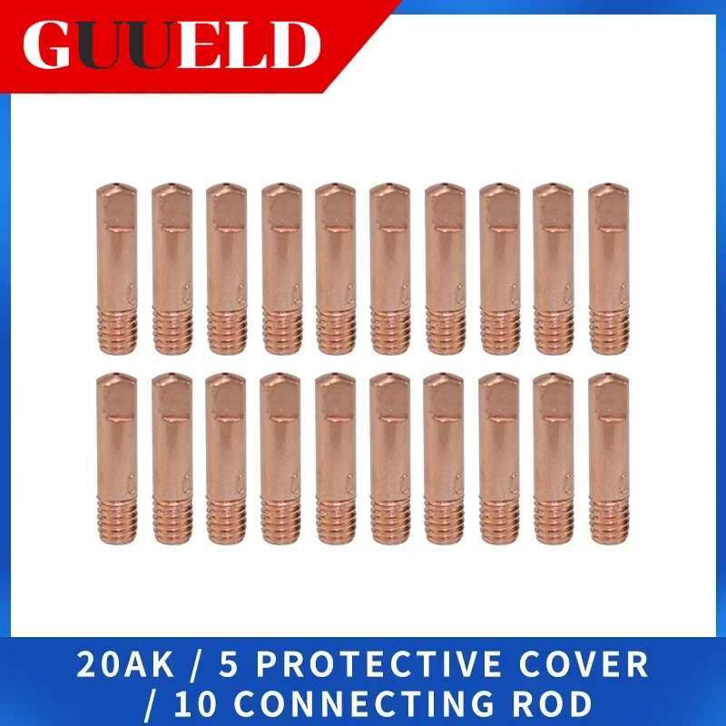 35Pcs 15AK Welding Torch Consumables 0.6mm 0.8mm 1.0mm 1.2mm MIG Torch Gas Nozzle Tip Holder of 15AK MIG MAG Welding Torch