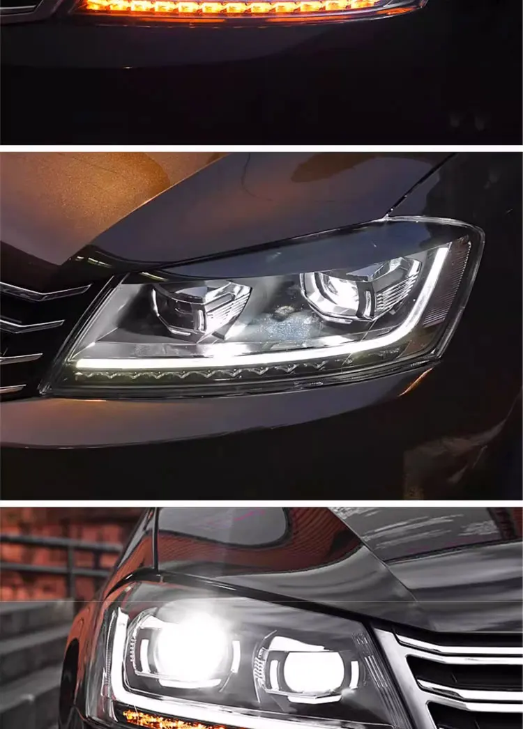 

For Volkswagen Passat B7 Headlight 2012-2016 Passat European LED DRL Hid Headlight Angel Eye Dual Xenon Beam Accessories