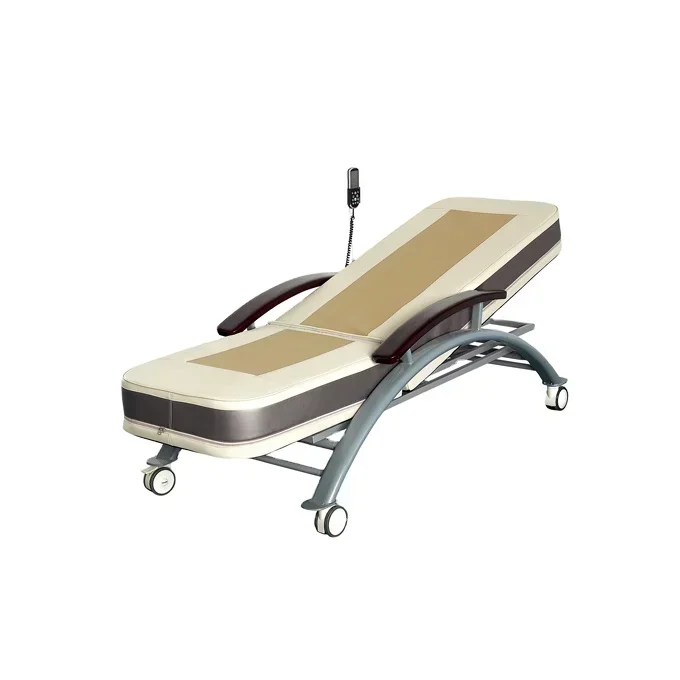 

Best v3 price 3d foldable thermal jade stone electric massage bed with LCD screen
