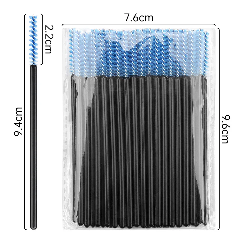 브Pincéis de maquiagem para cílios, escova descartável de cristal para sobrancelha, cabo de diamante, varinhas de rímel, maquiagem profissional, ferramenta de beleza