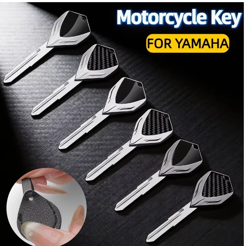 Uncut Stainless Steel Motorcycle Key For Yamaha R125 R15 R25 R3 MT15 MT25 NMAX NVX Old MT-03 2006–2013 Motorbike Accessories