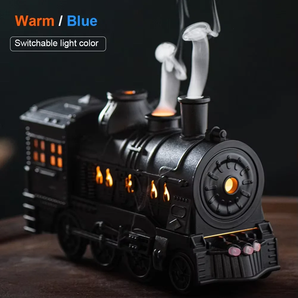 Creative Train Shape Aromatherapy Diffuser Ultrasonic Air Humidification with LED Light Aromatherapy Diffuser Humidifier