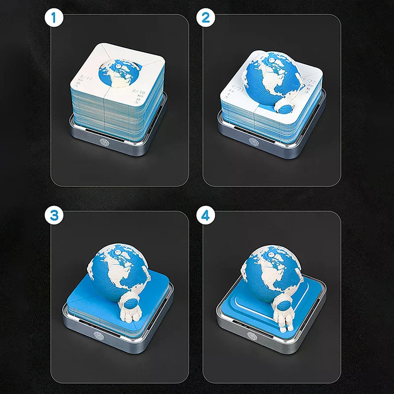 3D Memo Pad Desk Calendar Earth Spaceman Sakura Panda Yellow Duck Cute Animal Notepad Kawaii Stationery Christmas Birthday Gift