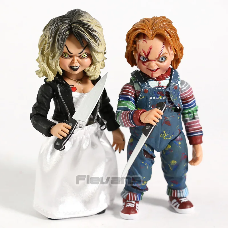 NECA Bride Of Chucky Tiffany Chucky 4 Inches Action Figure with Accessories Model Figure Toy