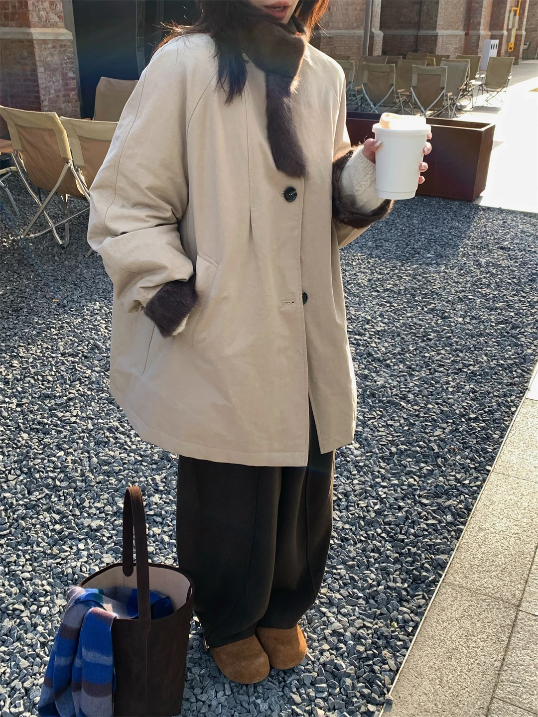 

Парка средней длины INE48 с меховым воротником, 90% белый гусиный пух, теплая повседневная женская зимняя куртка