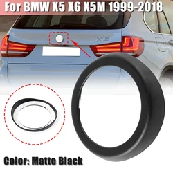 Car Rear Emblem Badge Ring Logo Frame Cover For BMW X5 X6 X5M F15 F16 F85 F86 Rear Trunk Door Logo Decoration Trim Sticker