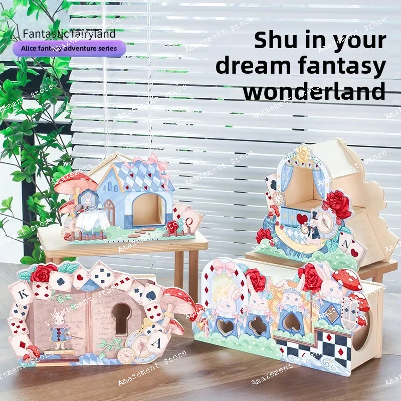 

alice series wooden hamster house rat accessories small animal cage landscaping supplies chipmunk midget mouse house