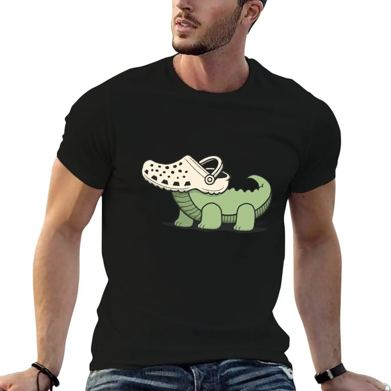 

Croc on Croc T-Shirt men t shirt cotton 100% black cotton t-shirt plain for man package t shirts for man graphic funny T-Shirt