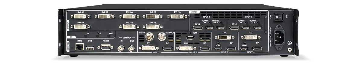 

MAGNIMAGE LED-W2000-DH Светодиодный видеопроцессор 4Kx2K 8K X 1K Пиксель-пиксель Входной/выходной мульти-машинный каскадный переключатель Резервный переключатель