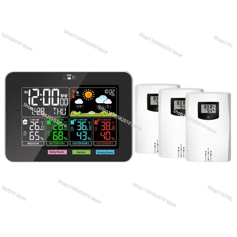 Wireless Weather Station with Color Display, Indoor Outdoor Thermometer & Hygrometer with Weather Forecast