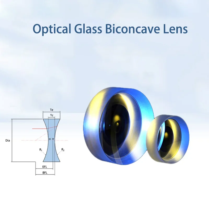 Biconcave Lens H-K9L Optical Glass Convex Lens Processing Customization