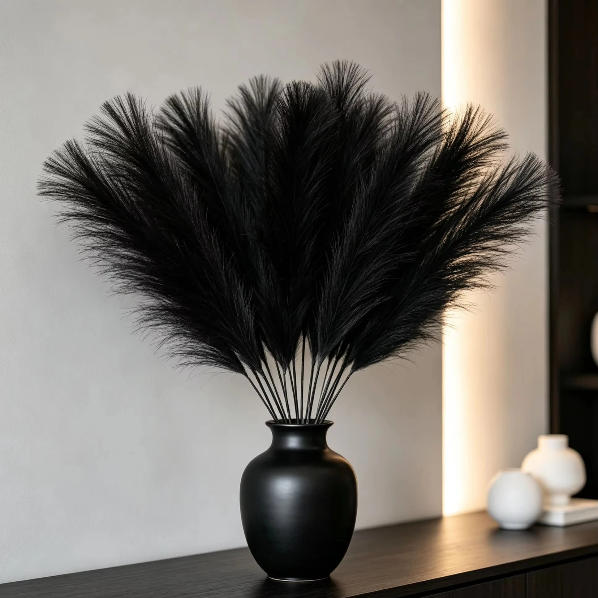 15 Stems Large Bouquet Artificial Pampas Grass Wedding Party Holiday Indoor Dining Table Windowsill Balcony DIY Decorative Gifts