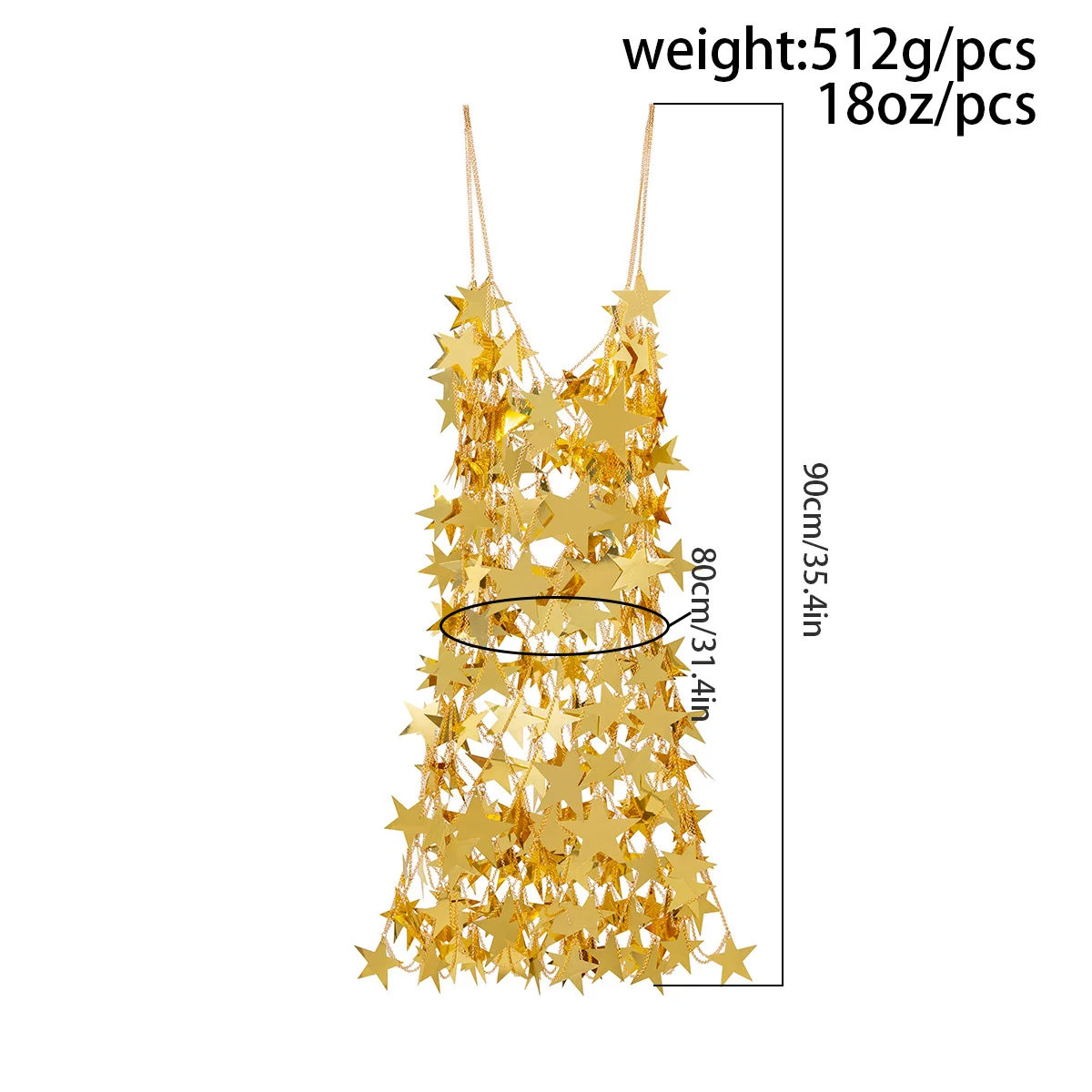 Ingesight. z einzigartige Big Star Pailletten Quaste Mini Top und Rock Frauen sexy Bikini Taille Kette Körpers chmuck Festival Rave Outfit – Detail 13