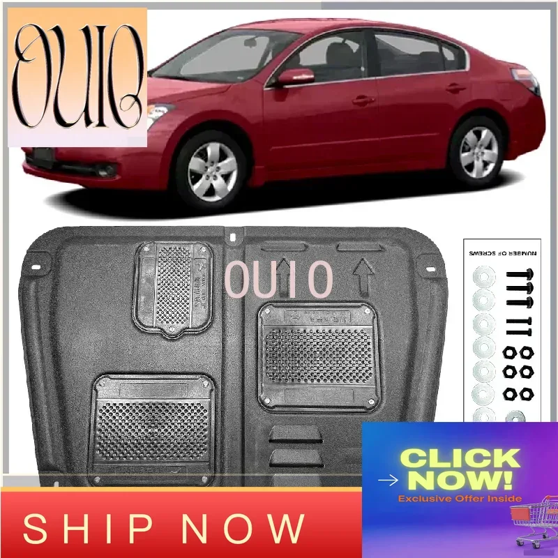 For Nissan Altima Teana 2007-2012 Under Engine Guard Board Splash Shield Mud Fender Plate Cover Black Car Mudflap Mudapron Mudgu