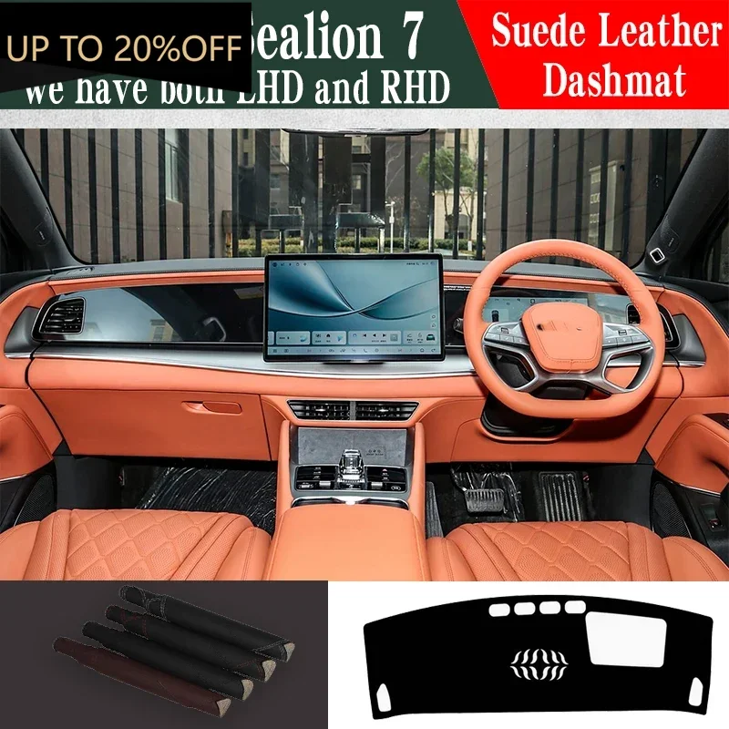 

For 2024-2027 BYD SEALION 7 Leather Dashmat Dashboard Cover Dash Mat Sunshade Carpet Car Styling Auto Accessories