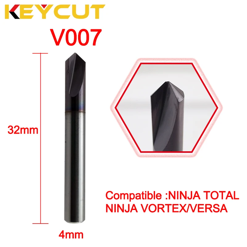 

Keyline Cutter V007 100° Milling Cutter Fits KEYLINE NINJA TOTAL Keyline Vortex KEYLINE Versa Key Machine Aftermarket