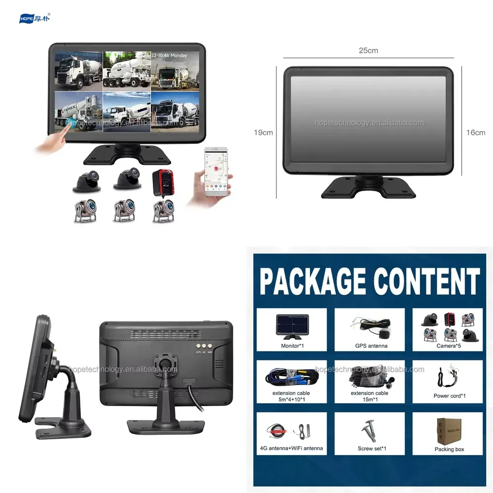 

4G 10.1" IPS 1080p Full Color Waterproof Loop Recording 6CH Rearview Mirror Dash Cam with 1 Year Warranty