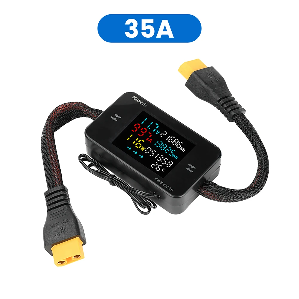 KWS-DC26 Multi-Function Battery Charge Tester DC 8-80V 20A/25A/35A/50A Bidirectional Measurement Voltmeter Ammeter Power Meter