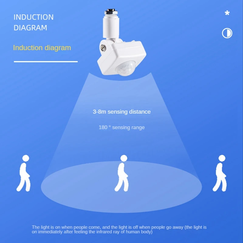 Nuevo interruptor de Sensor de cuerpo infrarrojo, módulo de Control de inducción ajustable con retardo inteligente, Sensor interior para el hogar