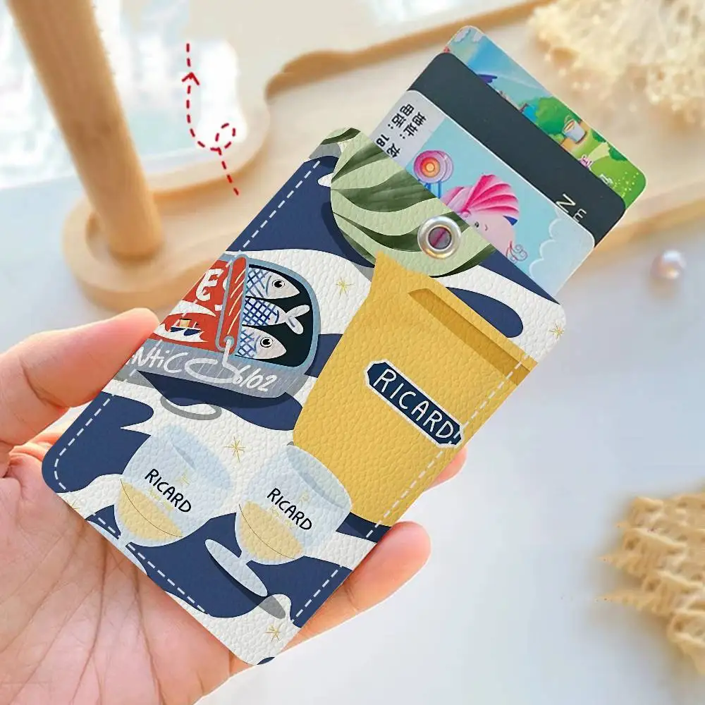 R-RicardES Beer Rectangle Keychain Card Holder, Badge Credit Card Holder, Student ID Card Holder, Bus Cards Cover