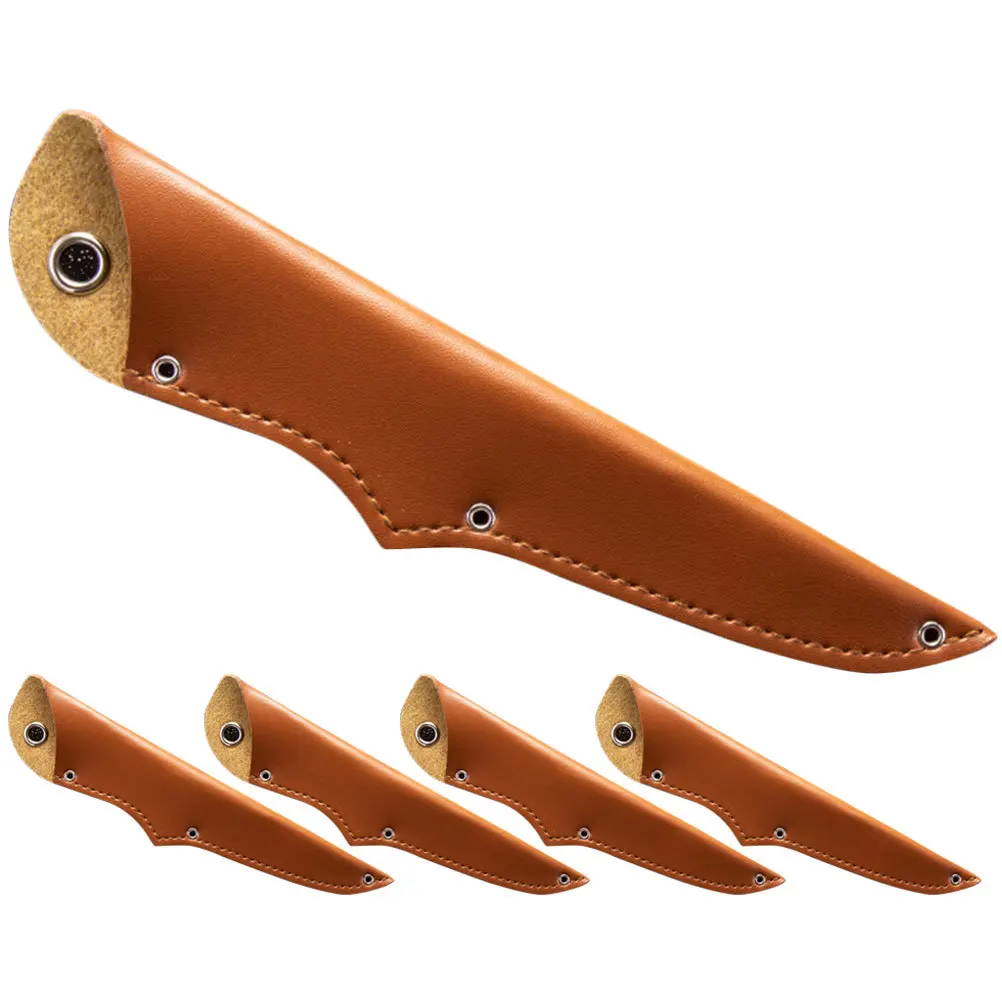 5Pcs Household Cutter Covers Premium PU Material Lightweight Portable Cutter Protector Compact Sleeve Wear Resistant for Travel