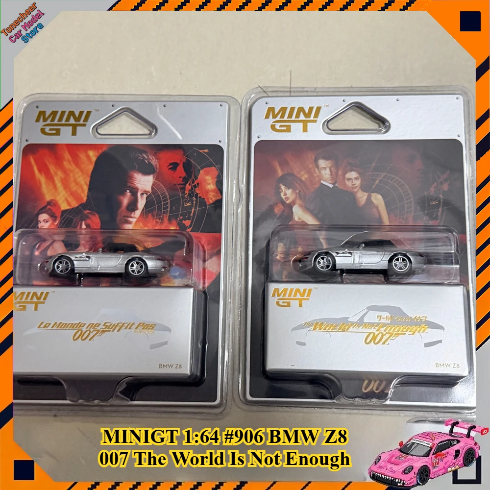 

MINIGT 1:64 # Модель суперкара BMW Z8 007 The World Is Not Enough, литая под давлением, коллекционная, миниатюрная, для хобби и декора