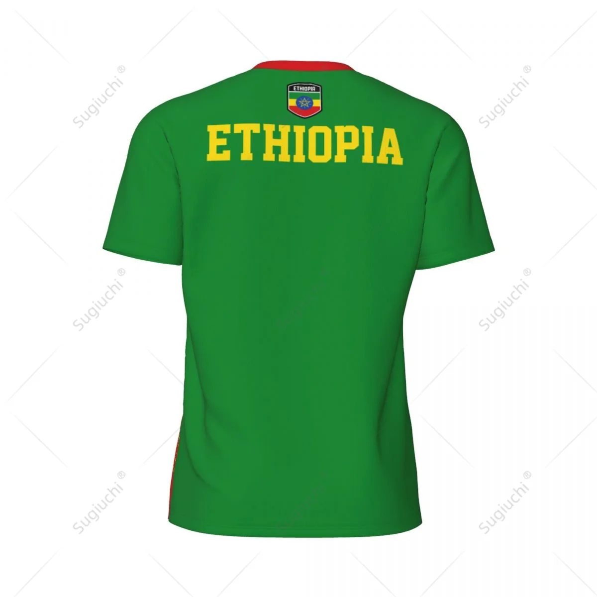 تصميم حصري إثيوبيا العلم الحبوب ثلاثية الأبعاد مطبوعة الرجال لتشغيل الدراجة كرة القدم تنس اللياقة البدنية الرياضة شبكة المشجعين تي شيرت قصير #3
